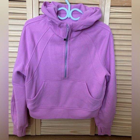 BNWOT XS/S Lululemon oversized half zip scuba. Dahlia Mauve - Picture 2 of 4